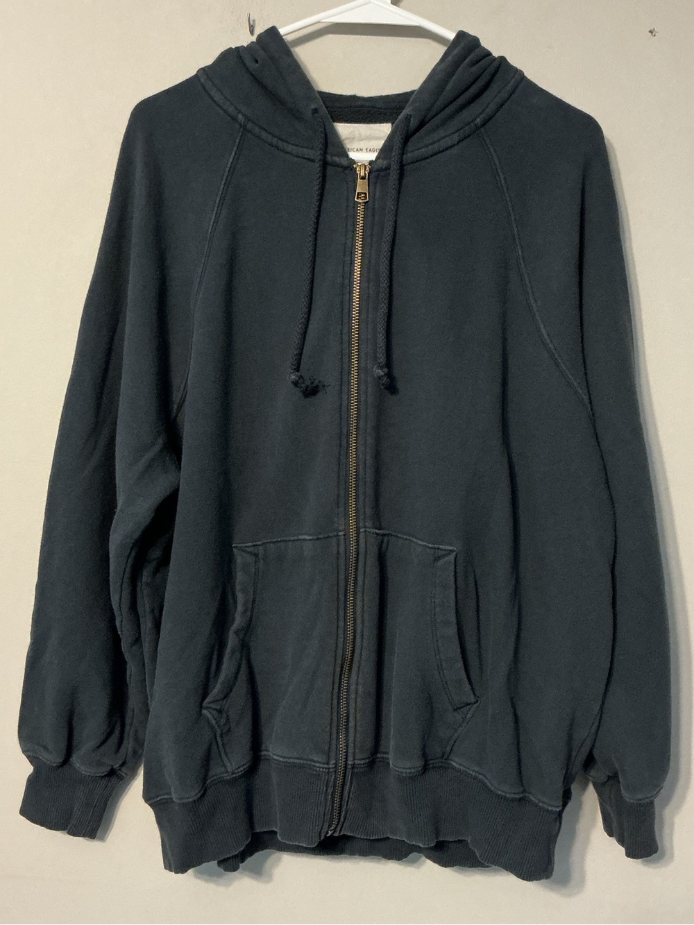 American Eagle Faded Black Zip Up